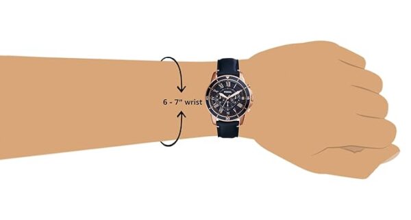 Fossil Men Leather Grant Sport Analog Blue Dial Watch-Fs5237, Band Color-Blue - Image 2