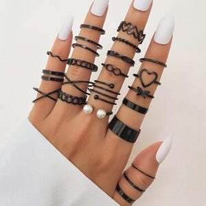 Shining Diva Fashion Set of 22 Latest Stylish Rings for Women and Girls