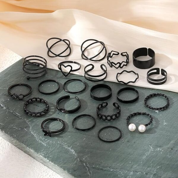 Shining Diva Fashion Set of 22 Latest Stylish Rings for Women and Girls - Image 4