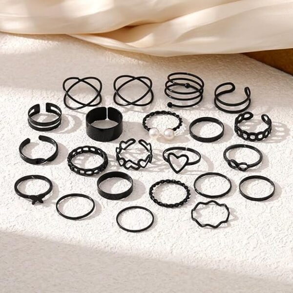Shining Diva Fashion Set of 22 Latest Stylish Rings for Women and Girls - Image 2