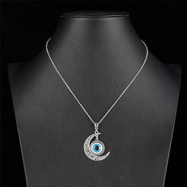 kelistom Turkish Evil Eye Pendant Necklace for Women Men Rope Chain Evil Eye Necklaces Amulet for Protection, Health and Good Luck - Image 3