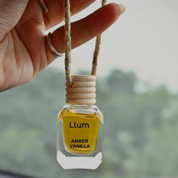 Llum Amber Vanilla Hanging Car Air Freshener |10ml, Pack of 1 |Luxury, Organic Toxin-Free Perfume |Interior Accessory for fresh Aroma |Long Lasting Fragrance, liquid - Image 4